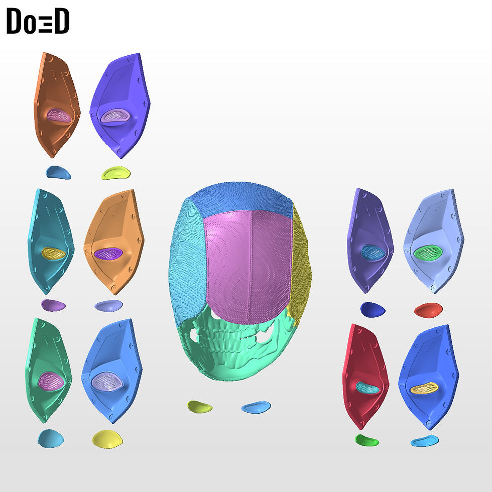 Thumbnail: BatPool Bundle Modular Helmet (Batman Deadpool) 3D Printable Model #B9