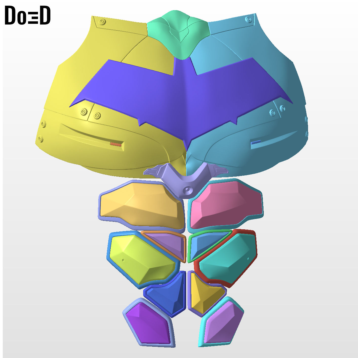 Red Hood Chest Abs Interchangeable with Batman Beyond | 3DPrintable Model #RHAV1