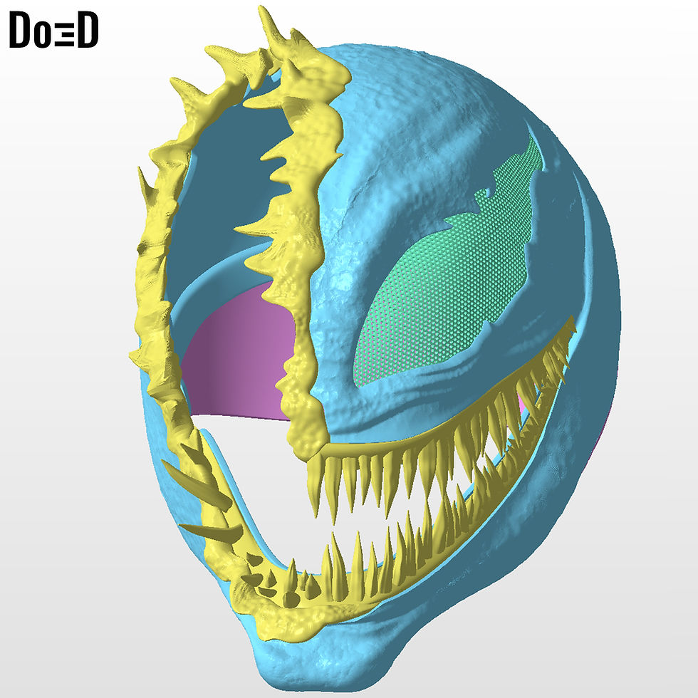 Thumbnail: Swappable Venom Helmet Venomized Iron Man Spider-Man | 3D Printable Model #SV901