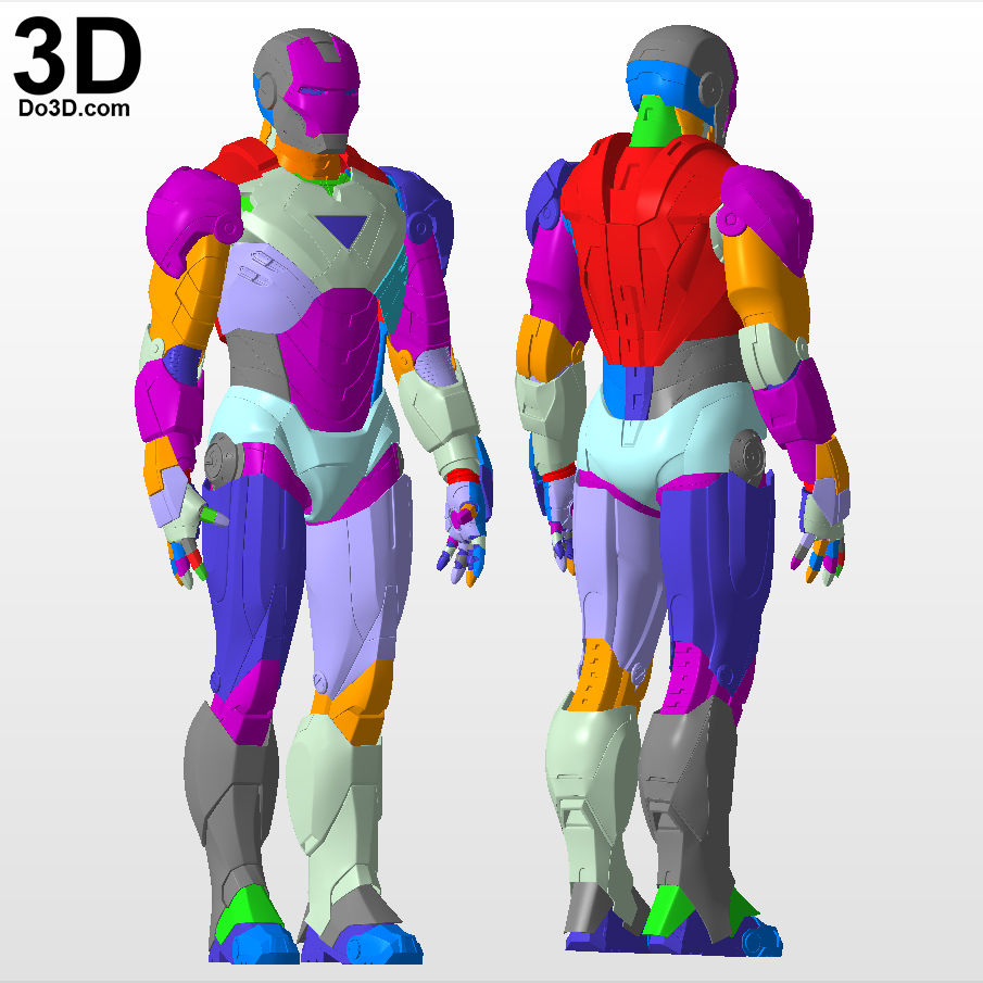 Thumbnail: Iron Man Mark VI MK 6 Armor Suit + Inner Chest Details 3D Printable Model #TI23