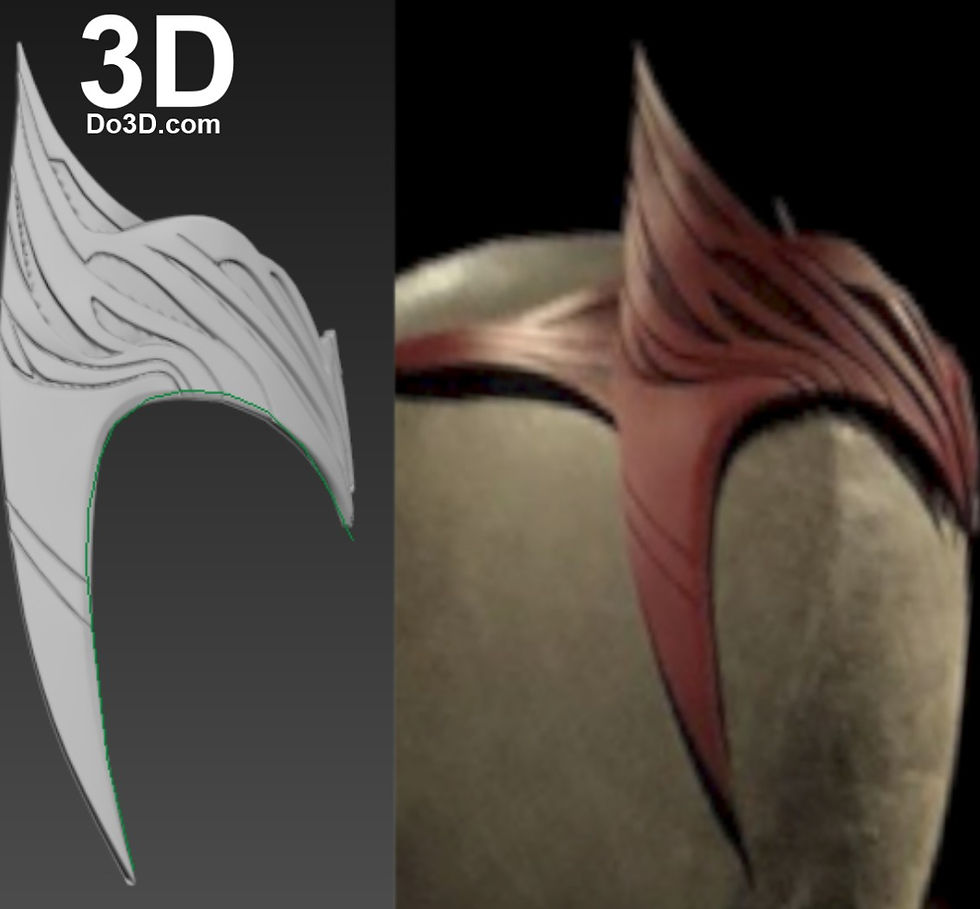 Thumbnail: Scarlet Witch Tiara WandaVision Crown 3D Printable Model STL #Y630