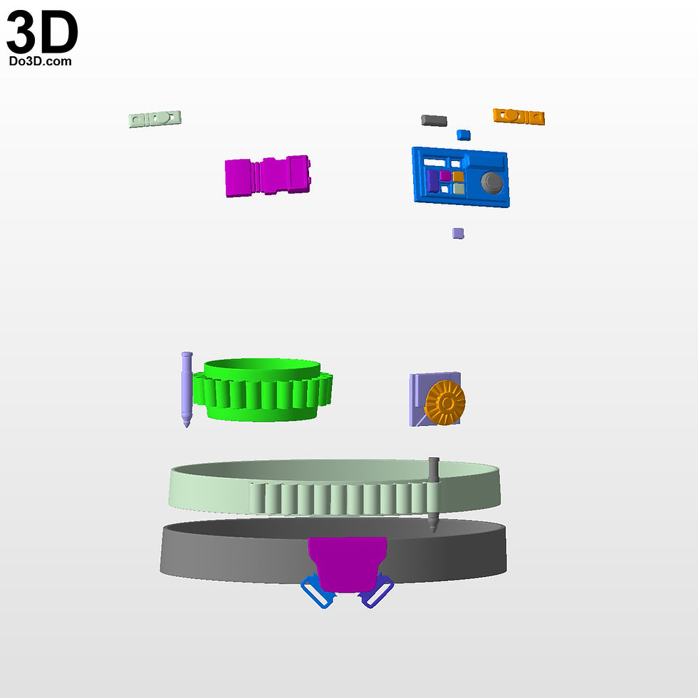Thumbnail: Cad Bane Body Greebles Emblem Buttons Electronics | 3D Printable Model STL #CB41