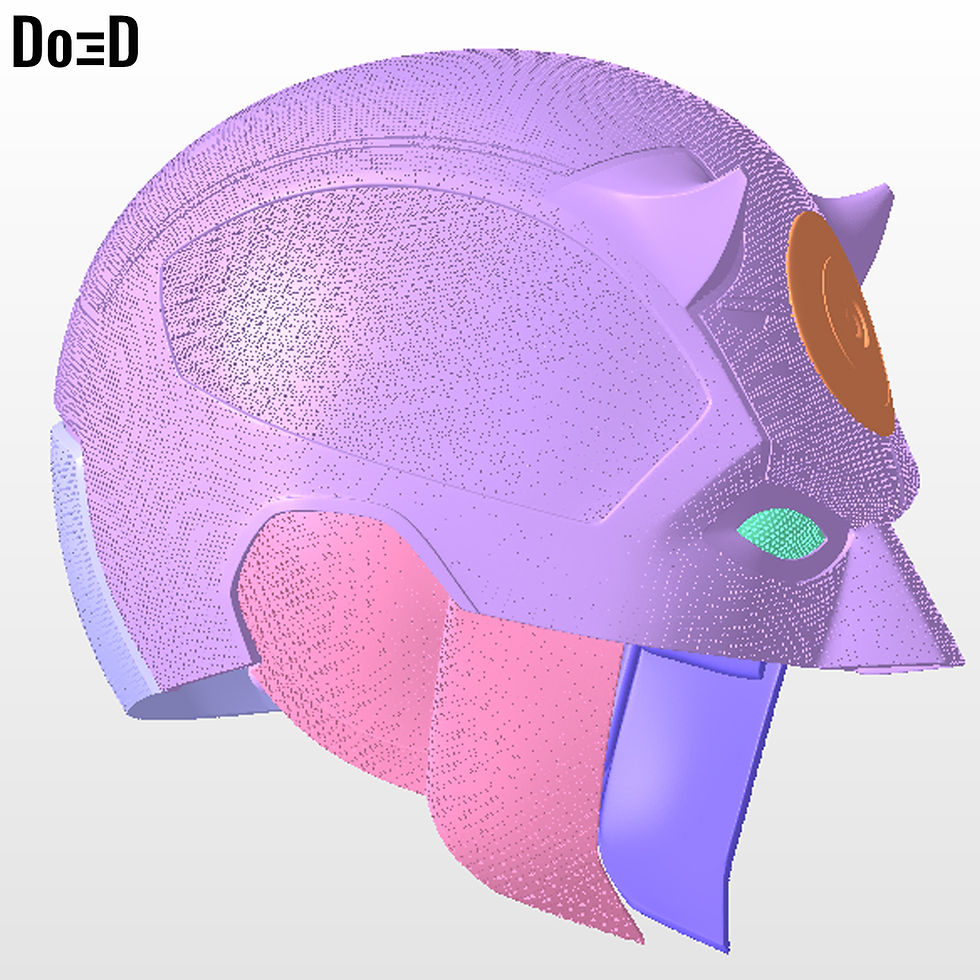 Thumbnail: Devilseye Helmet Bullseye & Daredevil MashUp Variant | 3D Model STL File #BD4535