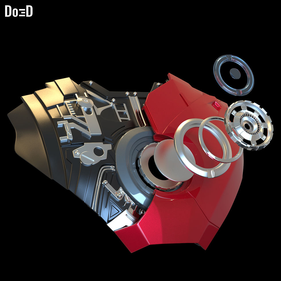 Thumbnail: Iron Man Mark IV MK 4 Chest Armor with Inner Details + Arc reactor 3D Model #K18