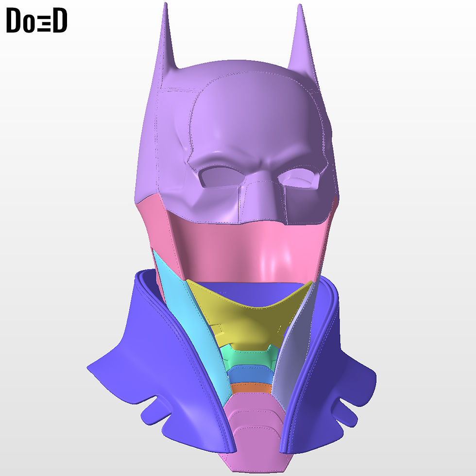Thumbnail: Batman 2022 Cowl / Robert Pattinson Helmet | 3D Printable Model STL File #B22
