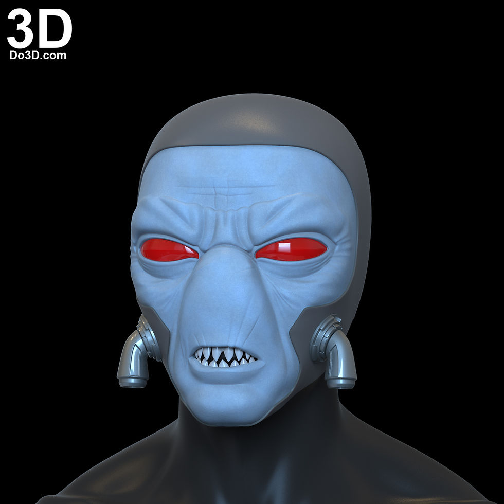 Thumbnail: Cad Bane Hat and Mask Star Wars Helmet | 3D Printable Model STL FILE #CB39