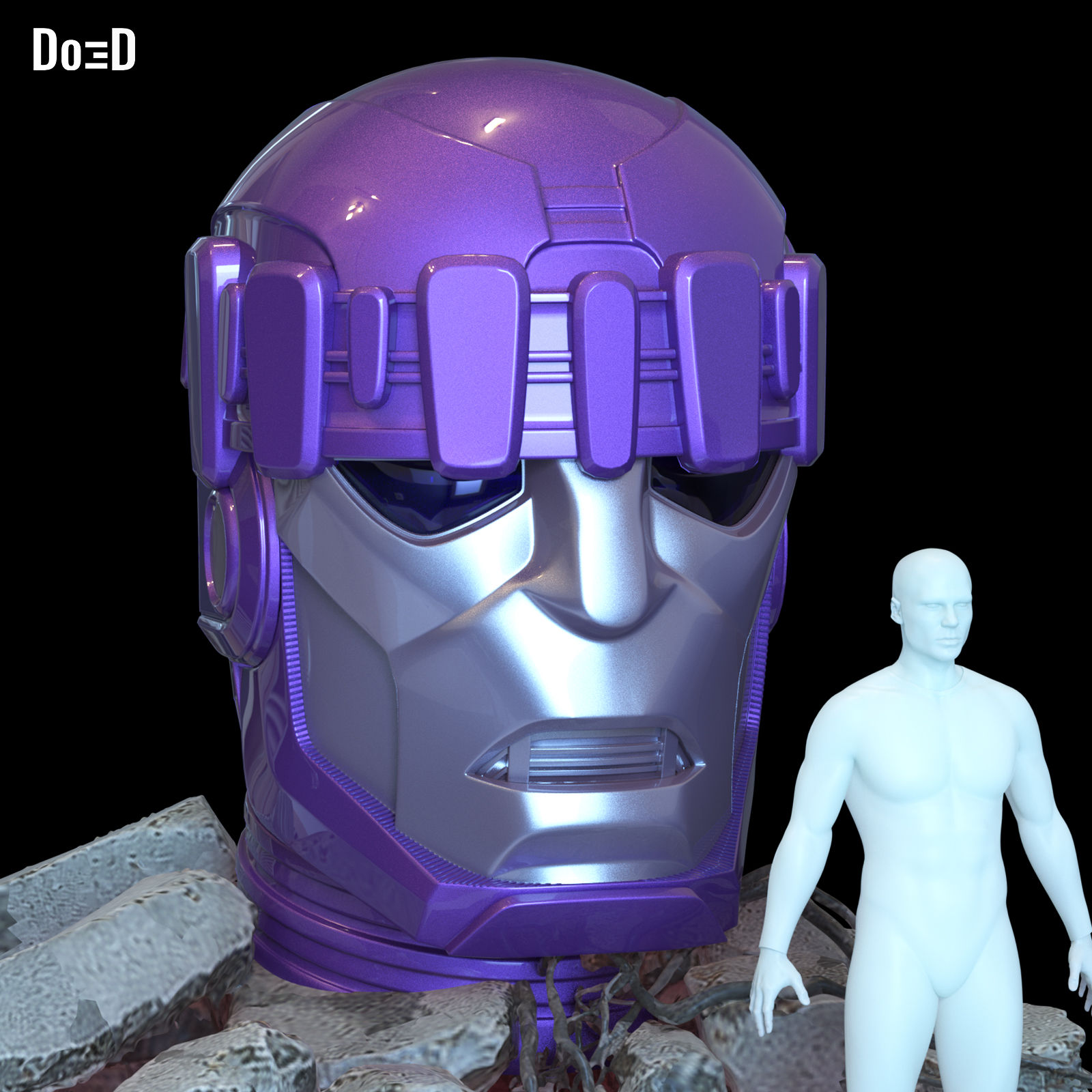 Sentinel Head Life-size Statue Helmet Avengers Doomsday 3D Printable Model #SD9