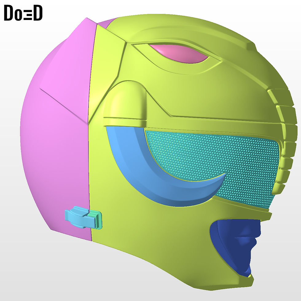 Thumbnail: Black Ranger Classic Helmet Mighty Morphin Power Rangers MMPR 3D Project #2891