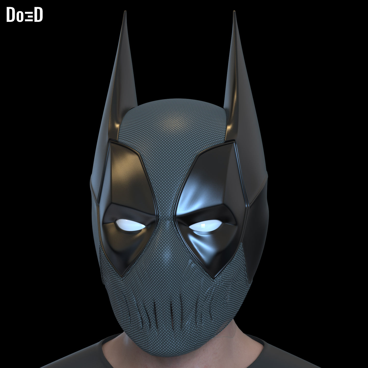 Batpool 1 Helmet (Batman Deadpool) 3D Printable Model Print File STL #B901