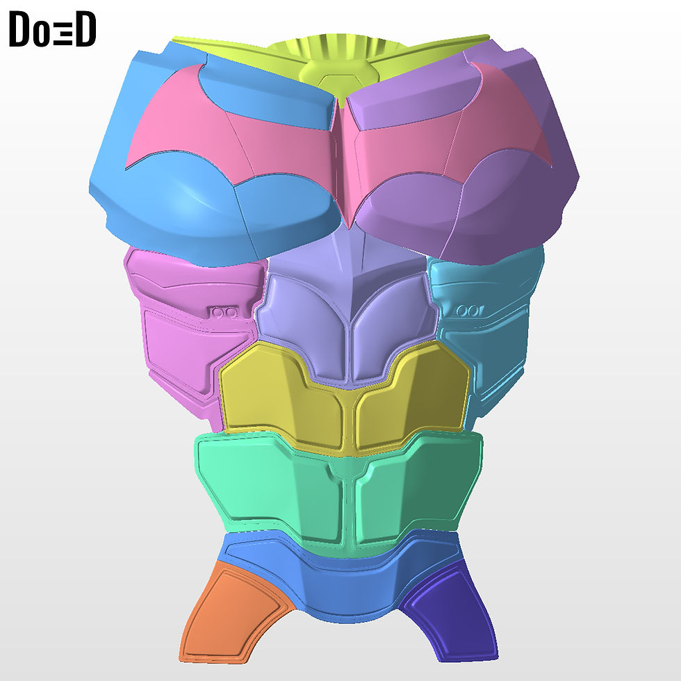 Thumbnail: Red Hood & Batman Arkham Knight  2 in 1 Chest Torso Abs Armors 3D Model #3100