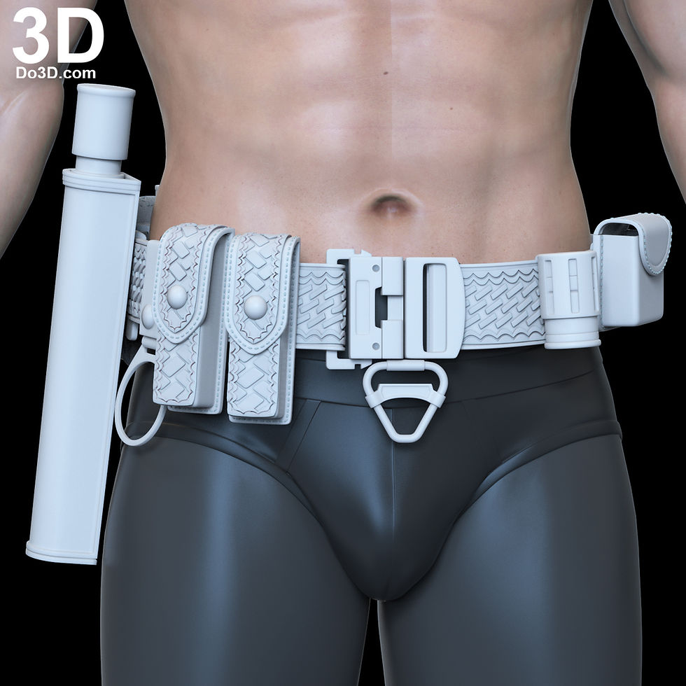 Thumbnail: The Batman Full Set Cowl, Armors, Holster, Utility Belt 3D Printable Model #TB69