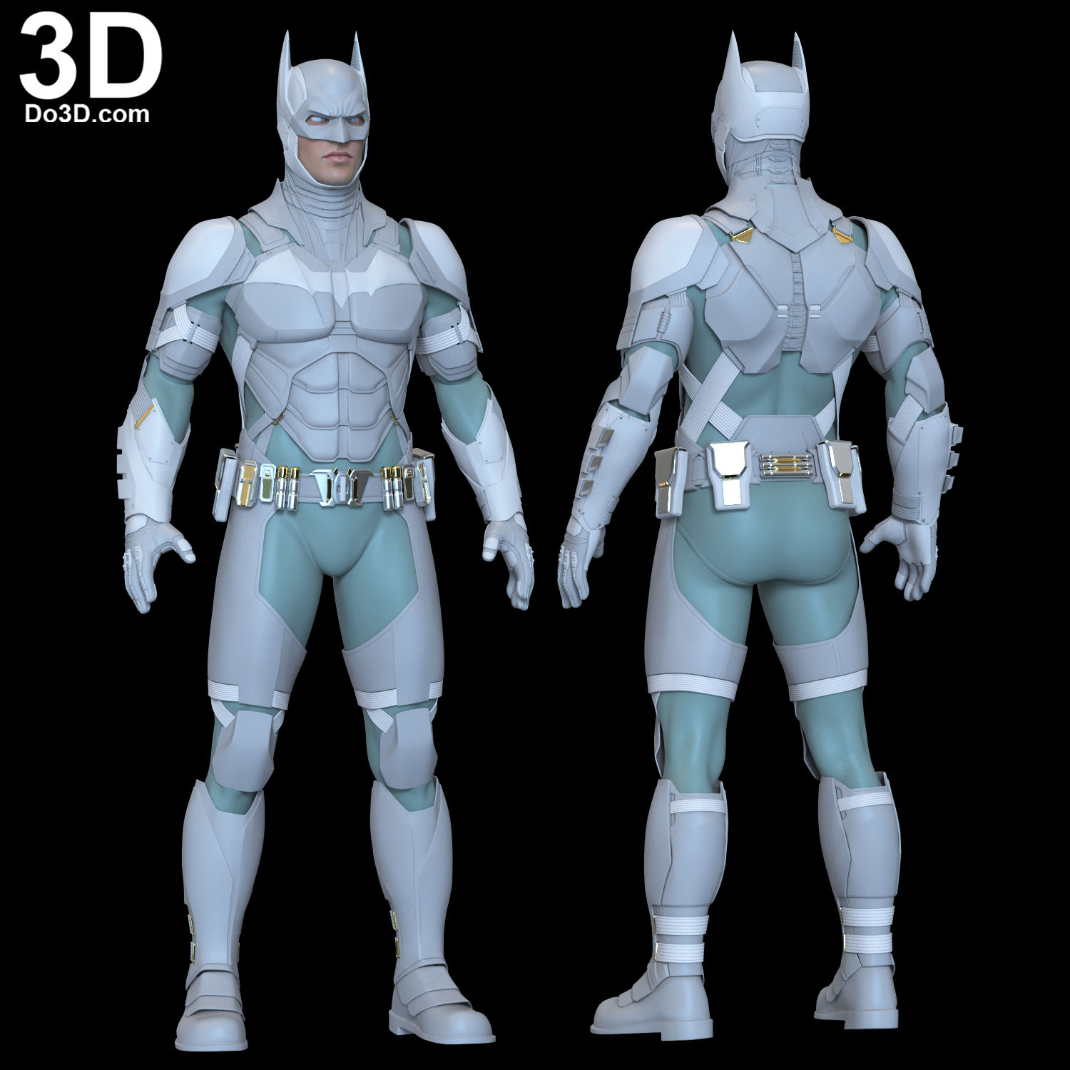 Batman 2022 Concept Ben Affleck Full Armor Set 3D Printable Model STL File #B251