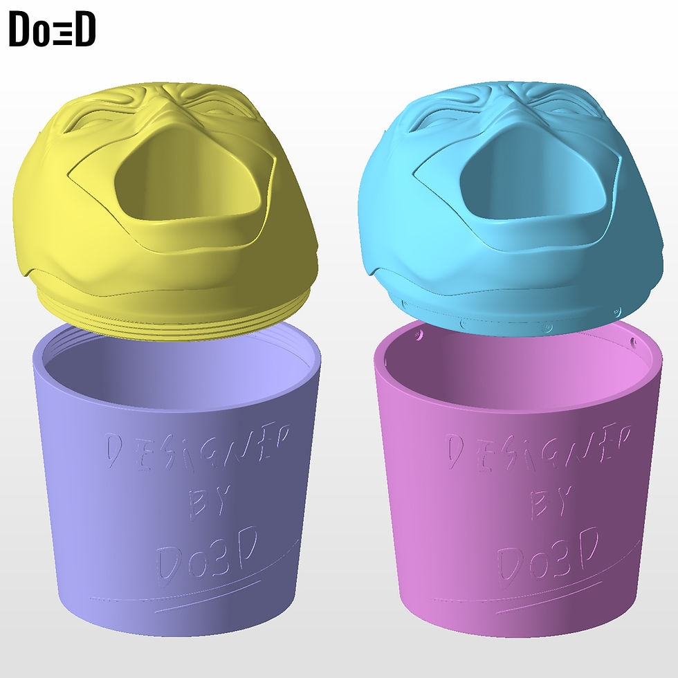 Thumbnail: Batman Popcorn Bucket / Container Do3D Screamer 3D Printable Model STL #BB28