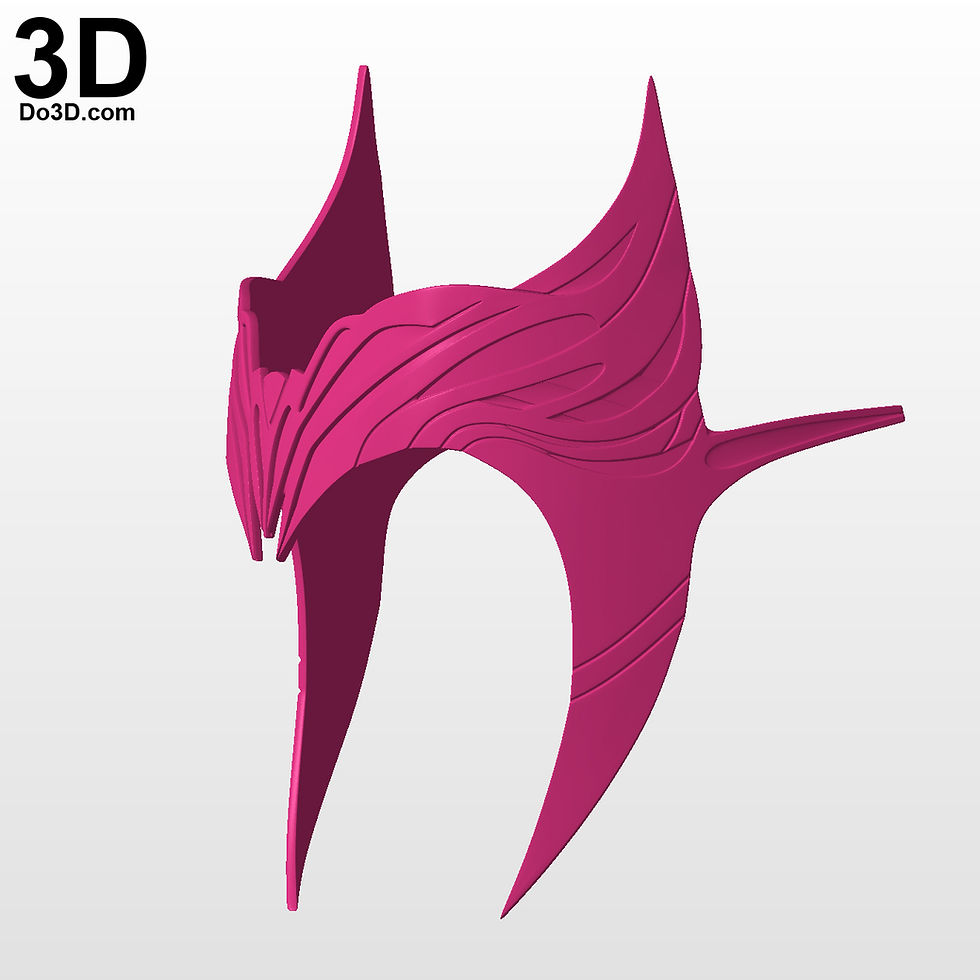 Thumbnail: Scarlet Witch Tiara WandaVision Crown 3D Printable Model STL FREE Download Do3D