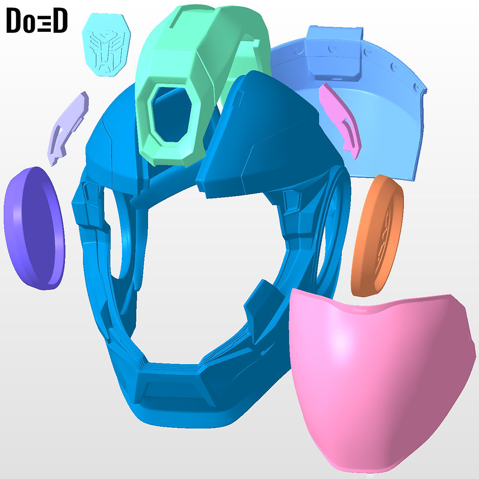 Thumbnail: Transformers 2023 Human Helmet Noah Diaz | 3D Printable Model STL #N36