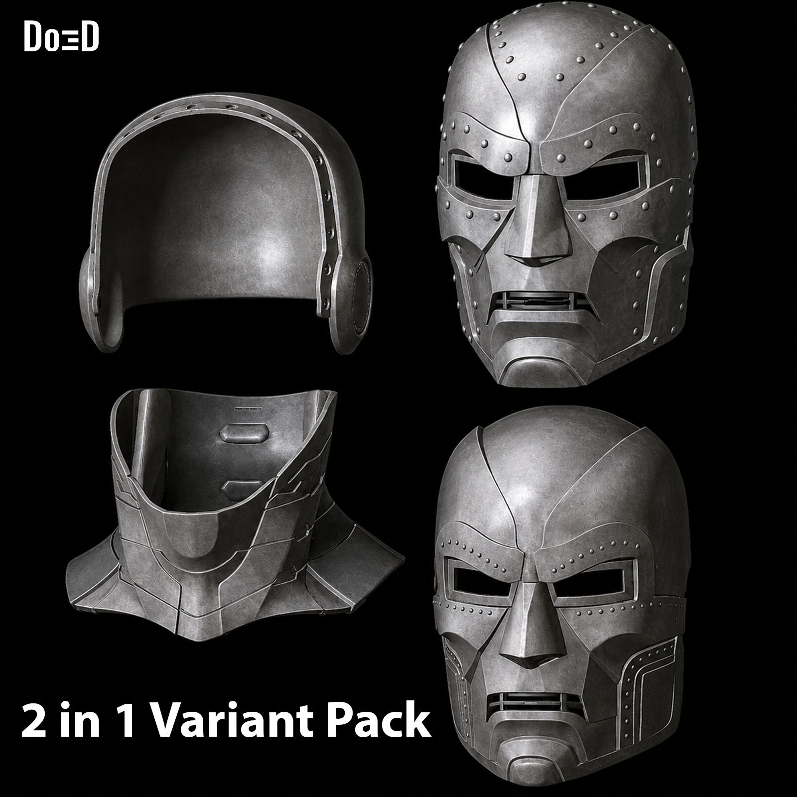 Variant Doctor Doom 2 in 1 Pack 3D Printable Model Print File STL #VDP484