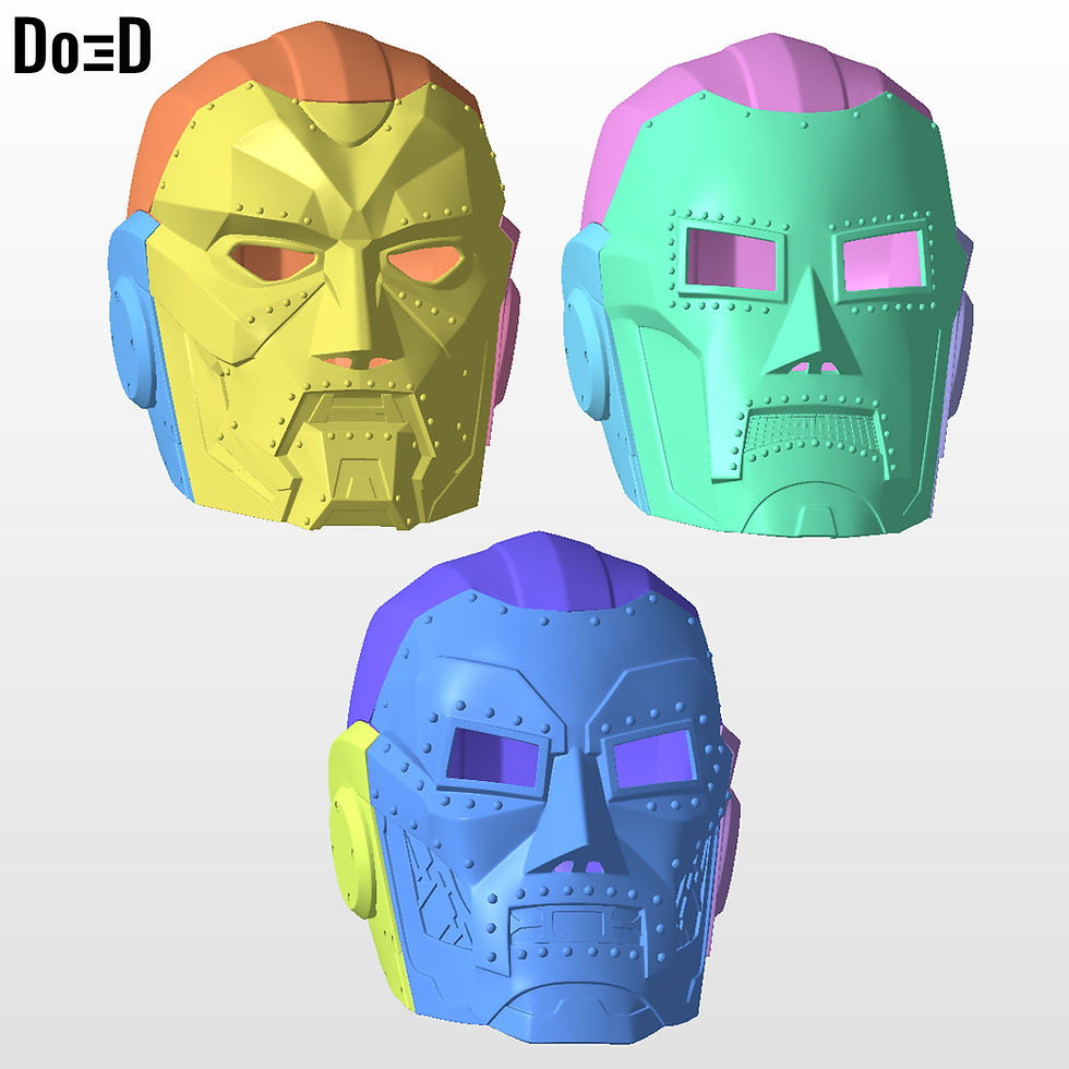 Thumbnail: Bundle: Doctor Doom Helmets 3 in 1 Variant HT  | 3D Printable Model #DDTH22