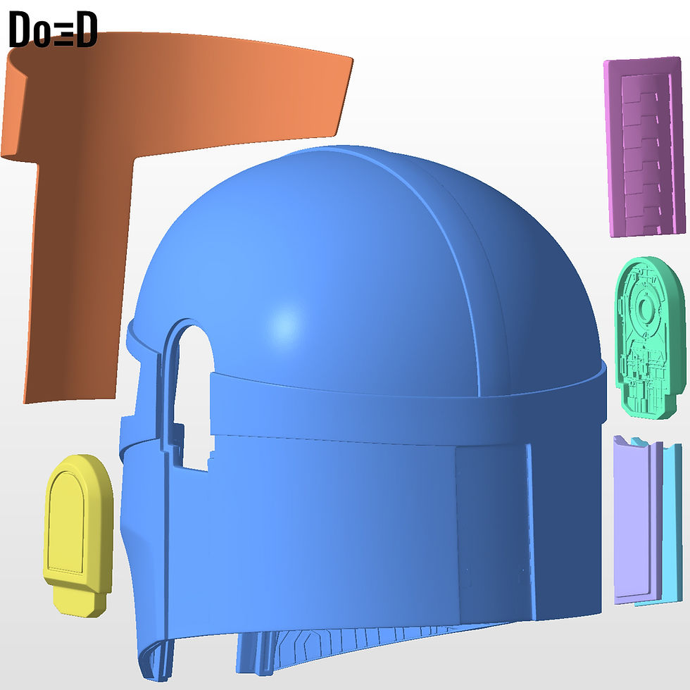 Thumbnail: Foundling Mandalorian Helmet Young / Kid Mondo 3D Printable Model STL #N277