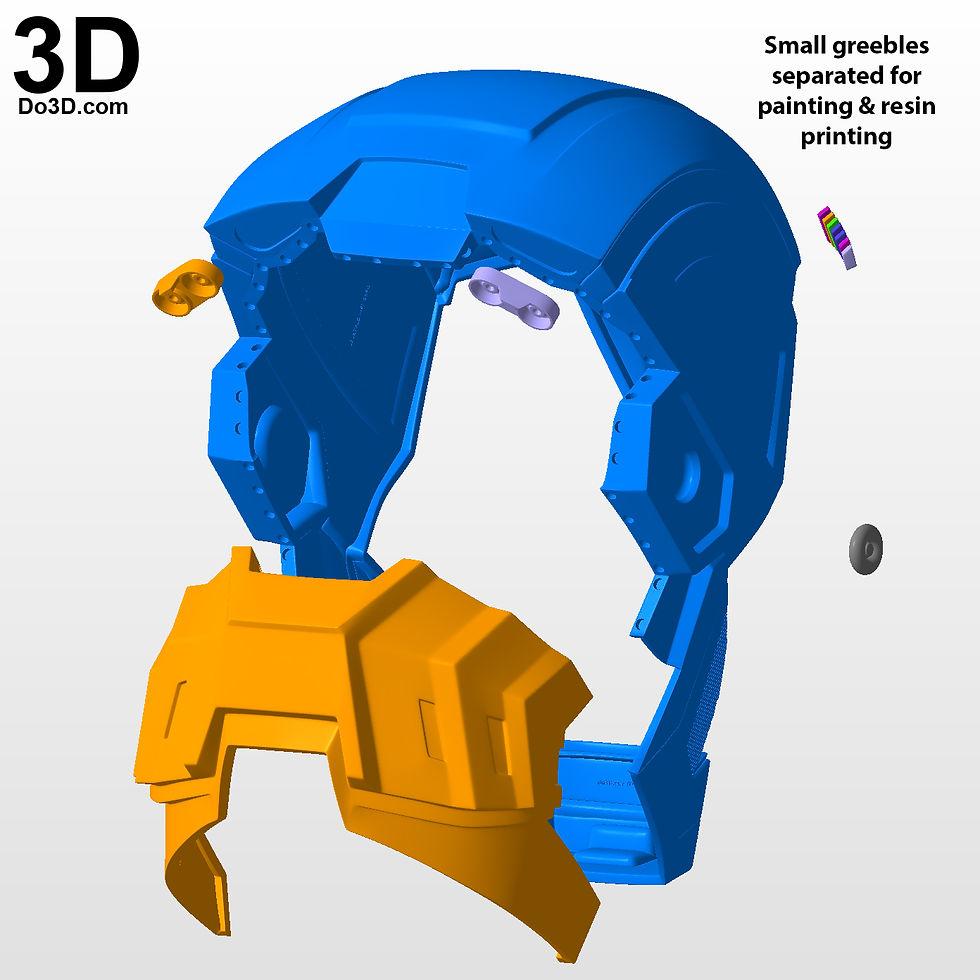 Thumbnail: Bones Helmet Iron Man 3 Mark XLI MK 41 3D Printable Model #BM83