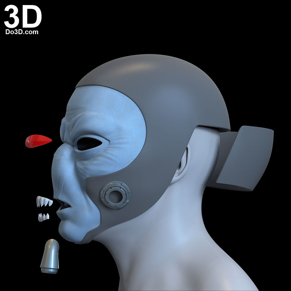 Thumbnail: Cad Bane Hat and Mask Star Wars Helmet | 3D Printable Model STL FILE #CB39