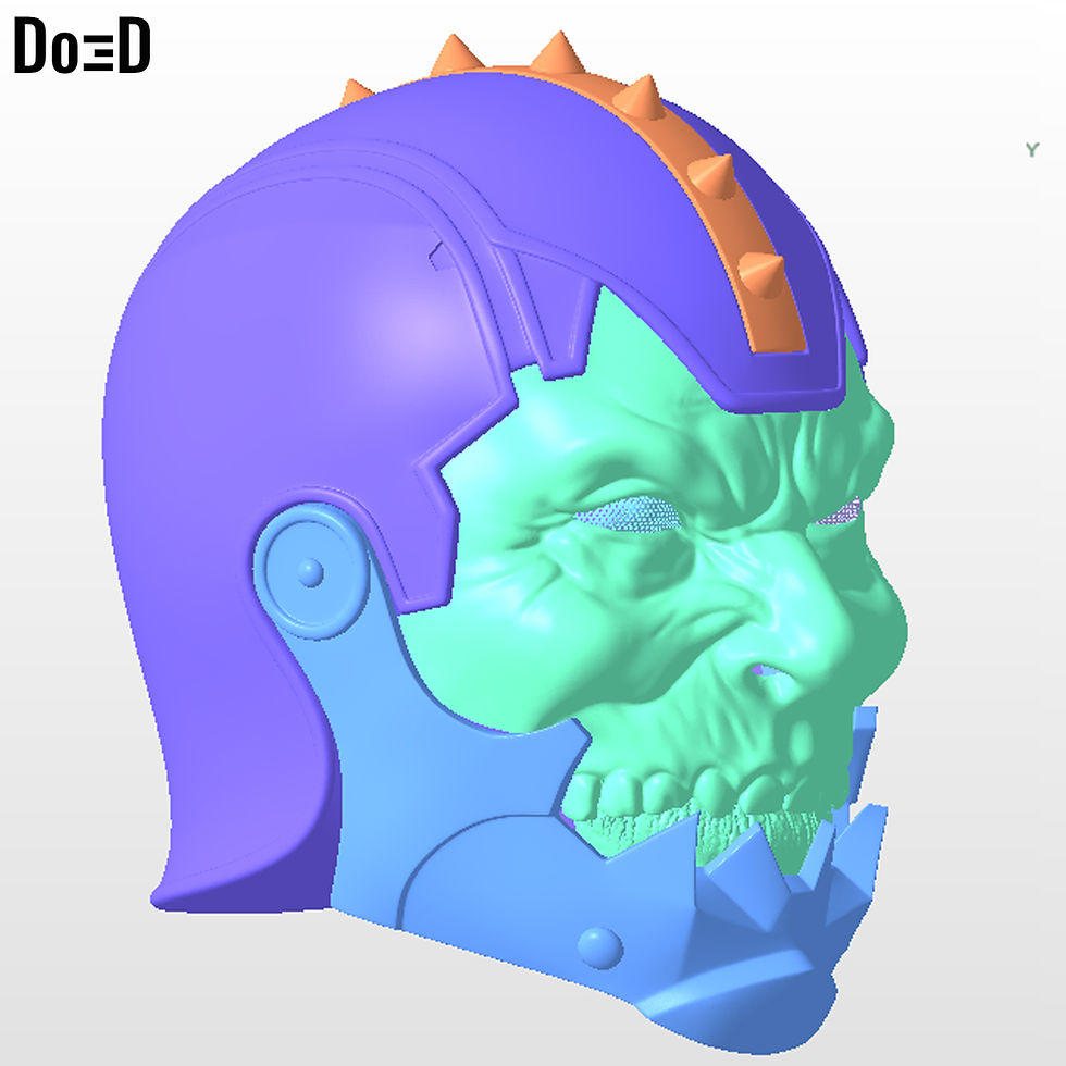 Thumbnail: Trap Jaw Helmet Masters Of The Universe 3D Printable Model Print File STL #TJ29