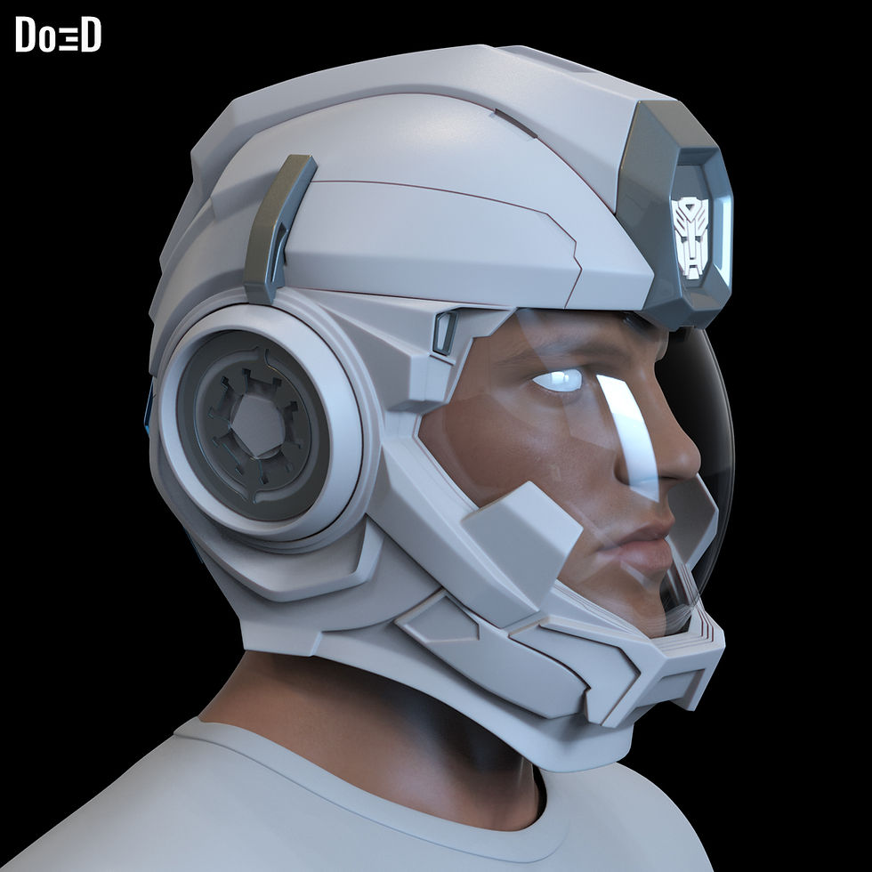 Thumbnail: Transformers 2023 Human Helmet Noah Diaz | 3D Printable Model STL #N36
