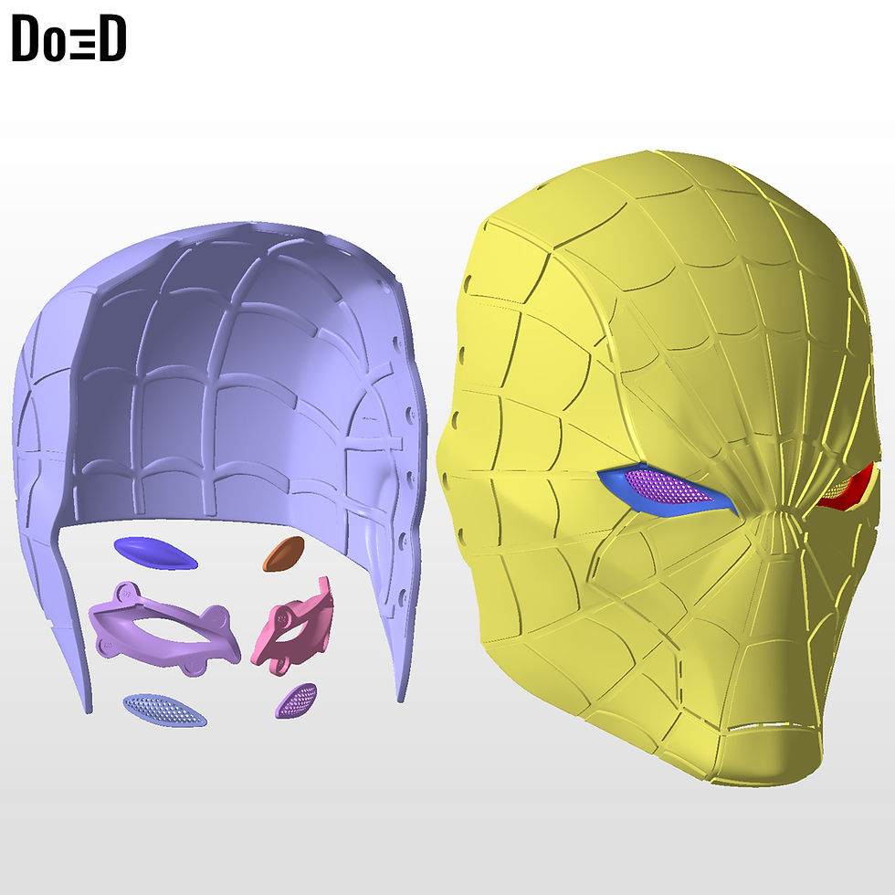 Thumbnail: SpiderHood Helmet Red Hood Spider-Man Mashup | 3D Printable Model #SH329