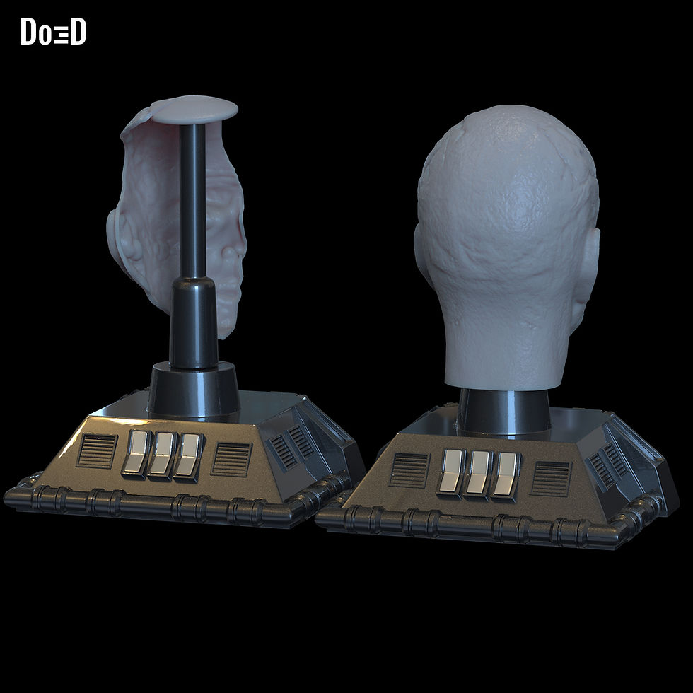Thumbnail: Helmet Stand Battle Damaged Darth Vader Obi-wan Kenobi | 3D Printable Model #222