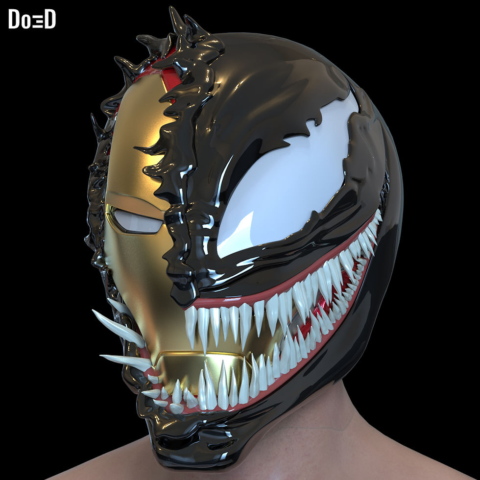 Thumbnail: Swappable Venom Helmet Venomized Iron Man Spider-Man | 3D Printable Model #SV901