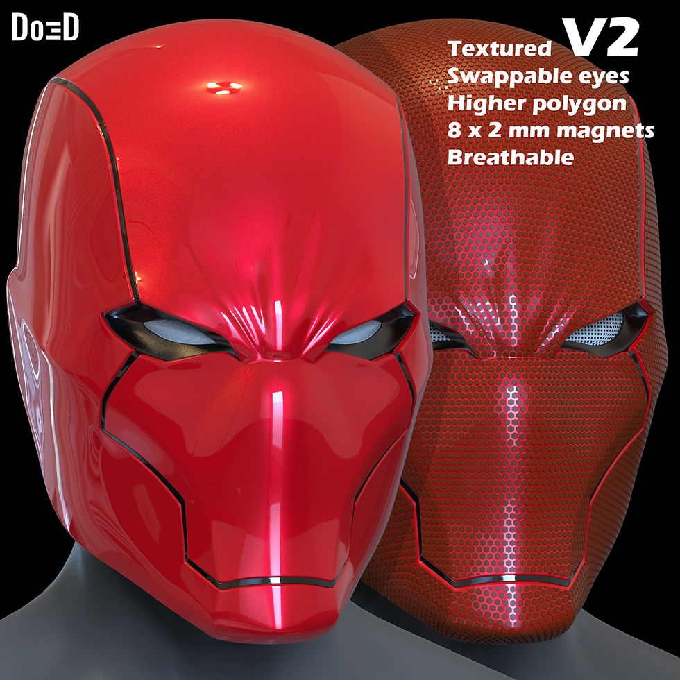 Thumbnail: Bundle of Red Hood Rebirth SpiderHood Helmets 3D Printable Model #PST2