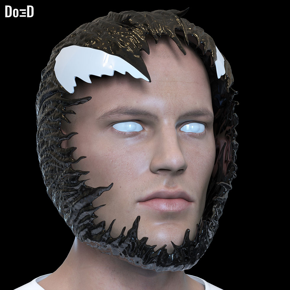 Thumbnail: Venomized Spider-man 2099 Helmet Venom STL 3D Printable Model STL #VS2099