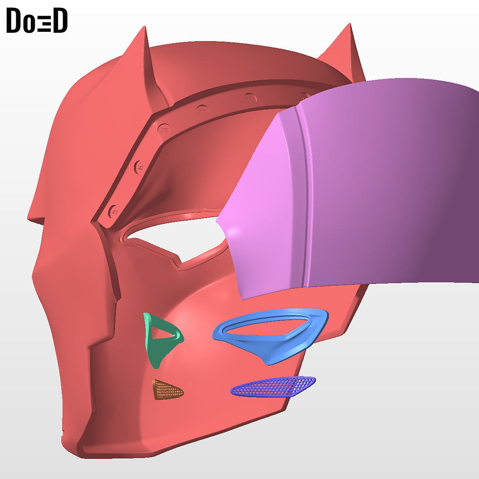 Thumbnail: Red Hood Knight Fight Helmet | 3D Printable Model #RK329