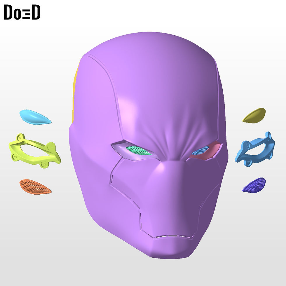 Thumbnail: Bundle of Red Hood Rebirth SpiderHood Helmets 3D Printable Model #PST2
