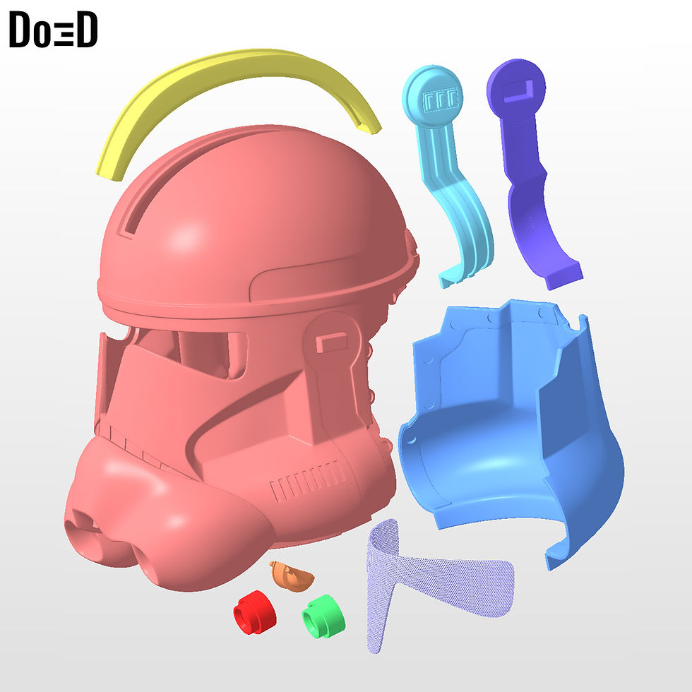 Thumbnail: Clone Trooper Phase 2 Star Wars Helmet | 3D Printable Model STL File #F15