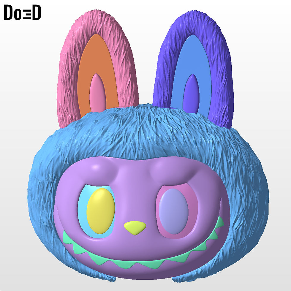 Thumbnail: Labubu Wearable Helmet 3D Printable Model STL File #LB112
