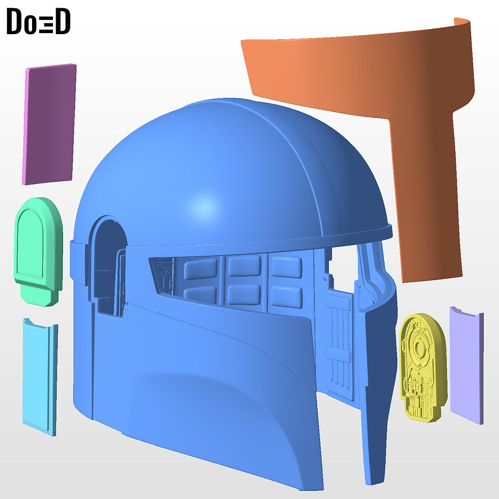 Thumbnail: Foundling Mandalorian Helmet Young / Kid Mondo 3D Printable Model STL #N277
