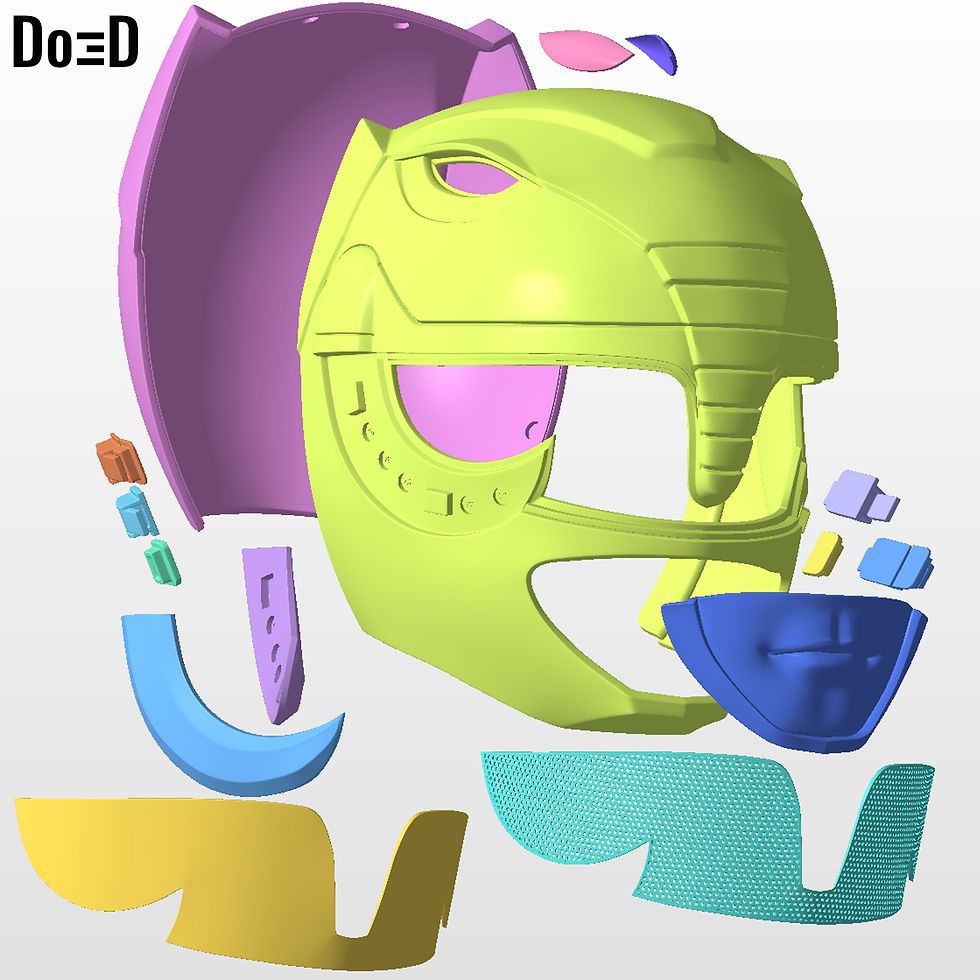 Thumbnail: Black Ranger Classic Helmet Mighty Morphin Power Rangers MMPR 3D Project #2891