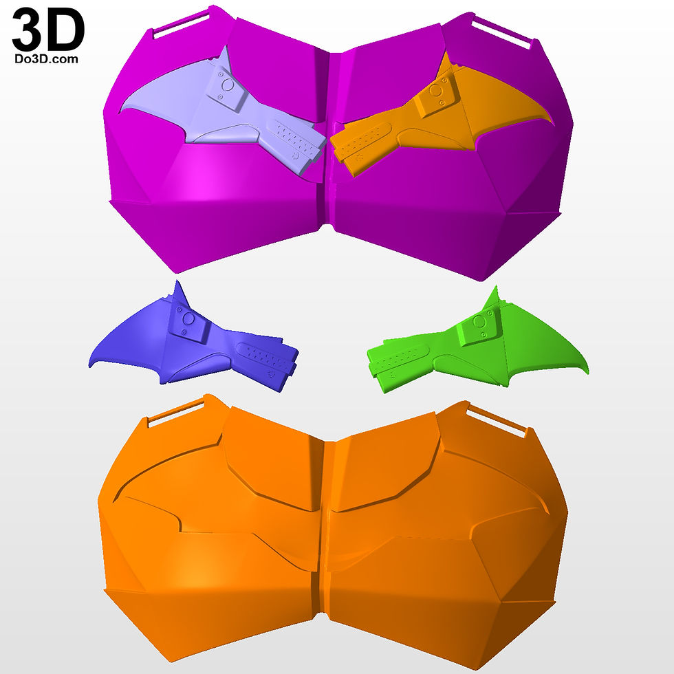 Thumbnail: The Batman Full Set Cowl, Armors, Holster, Utility Belt 3D Printable Model #TB69