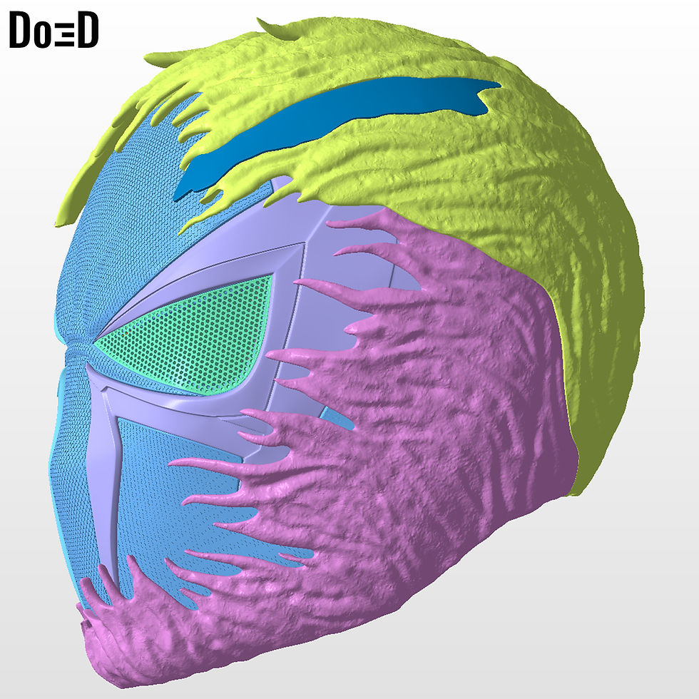 Thumbnail: Venomized Spider-man 2099 Helmet Venom STL 3D Printable Model STL #VS2099
