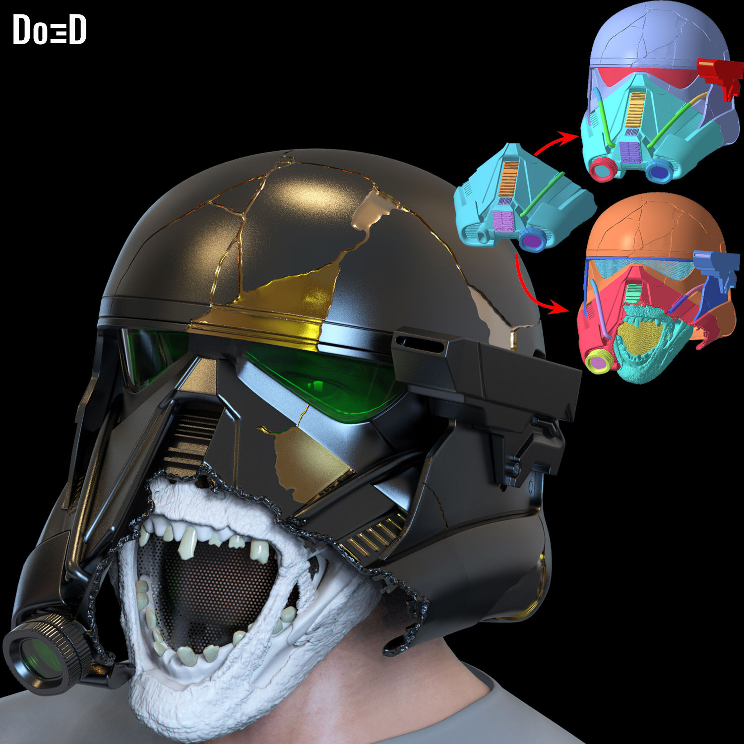 Zombie Death Trooper Ahsoka | 3D Printable Model STl #ZT41