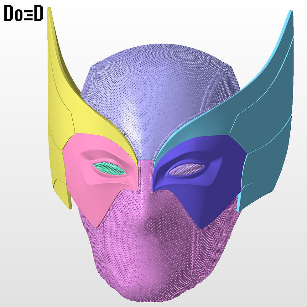 Thumbnail: Wolverinepool Helmet | 3D Printable Model Print File STL #WP614