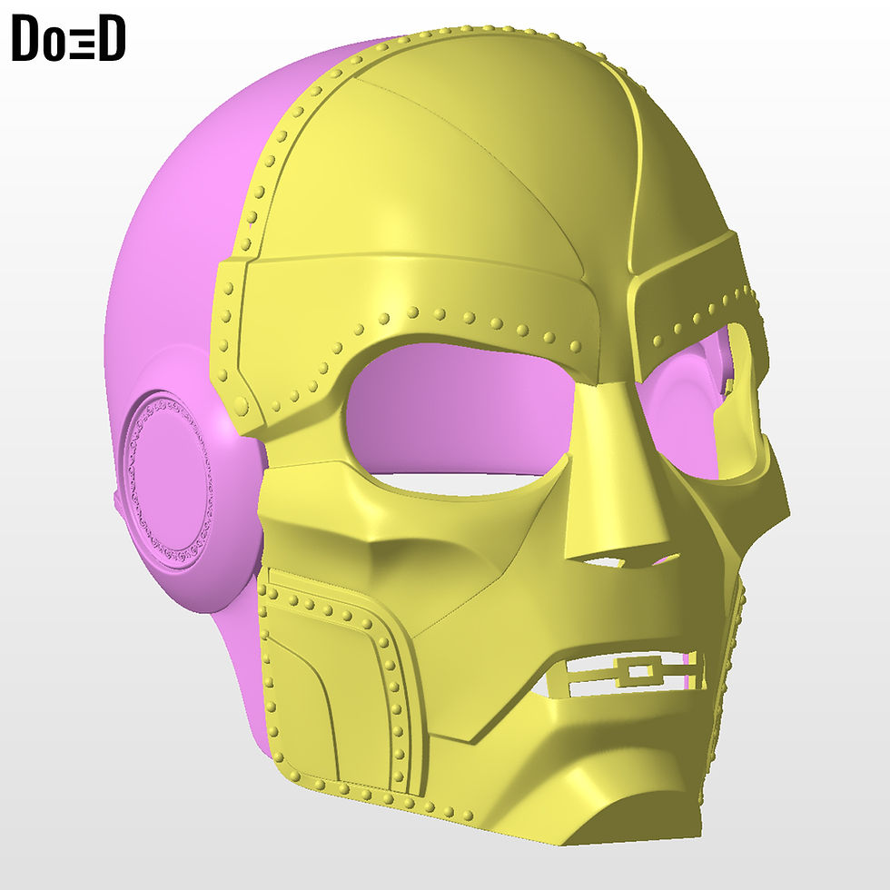 Thumbnail: Doctor Doom Helmet Large Eye Variant Mask 3D Printable Model #Y392