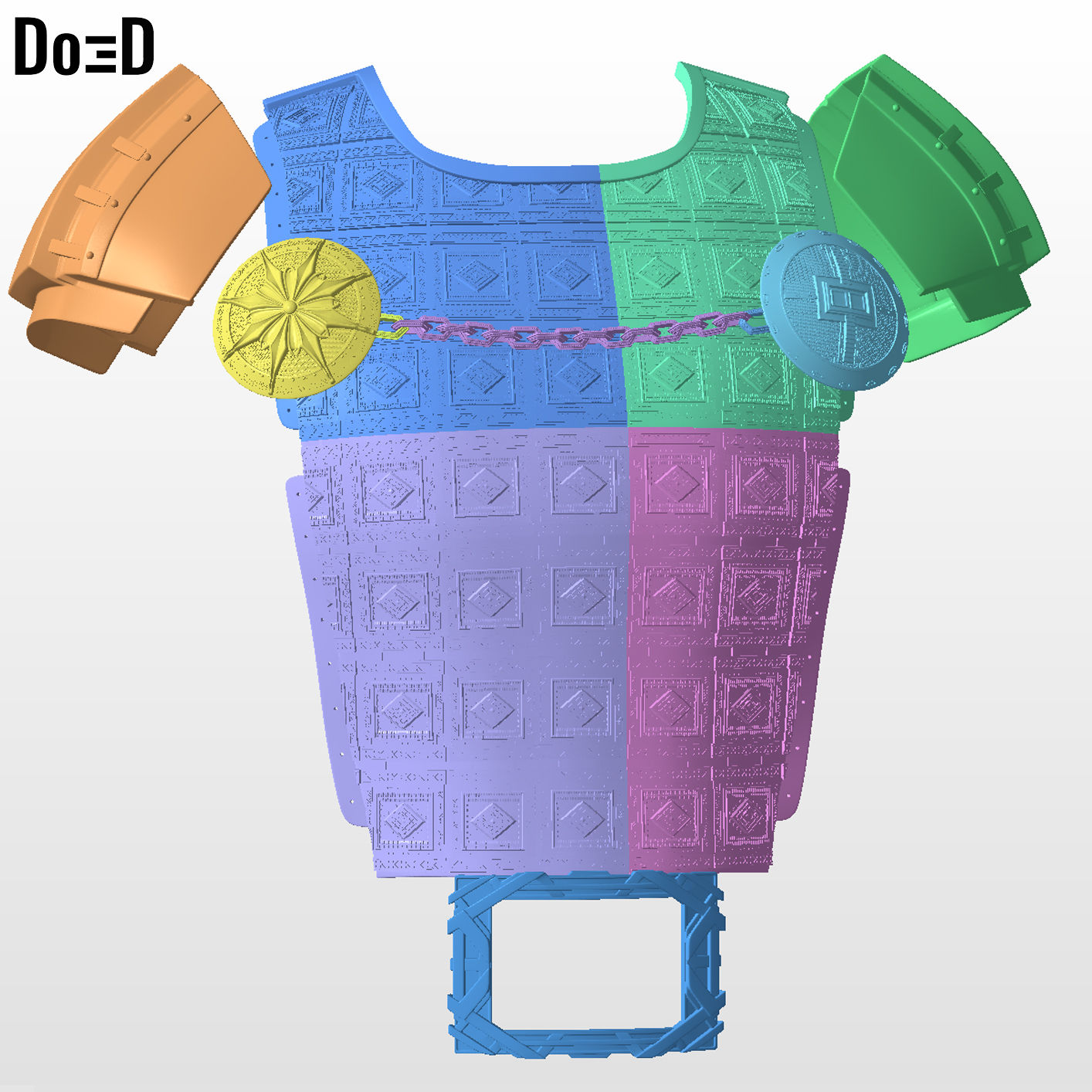 Doctor Doom Chest + Shoulder + Brooches + Buckle SDCC 2026 Doomsday 3D Model #77