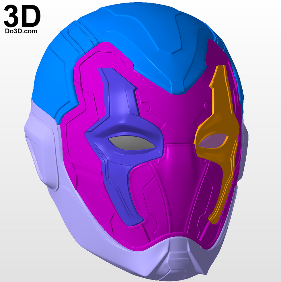 Thumbnail: Beetle Helmet | 3D Printable Model STL File Blue #B991