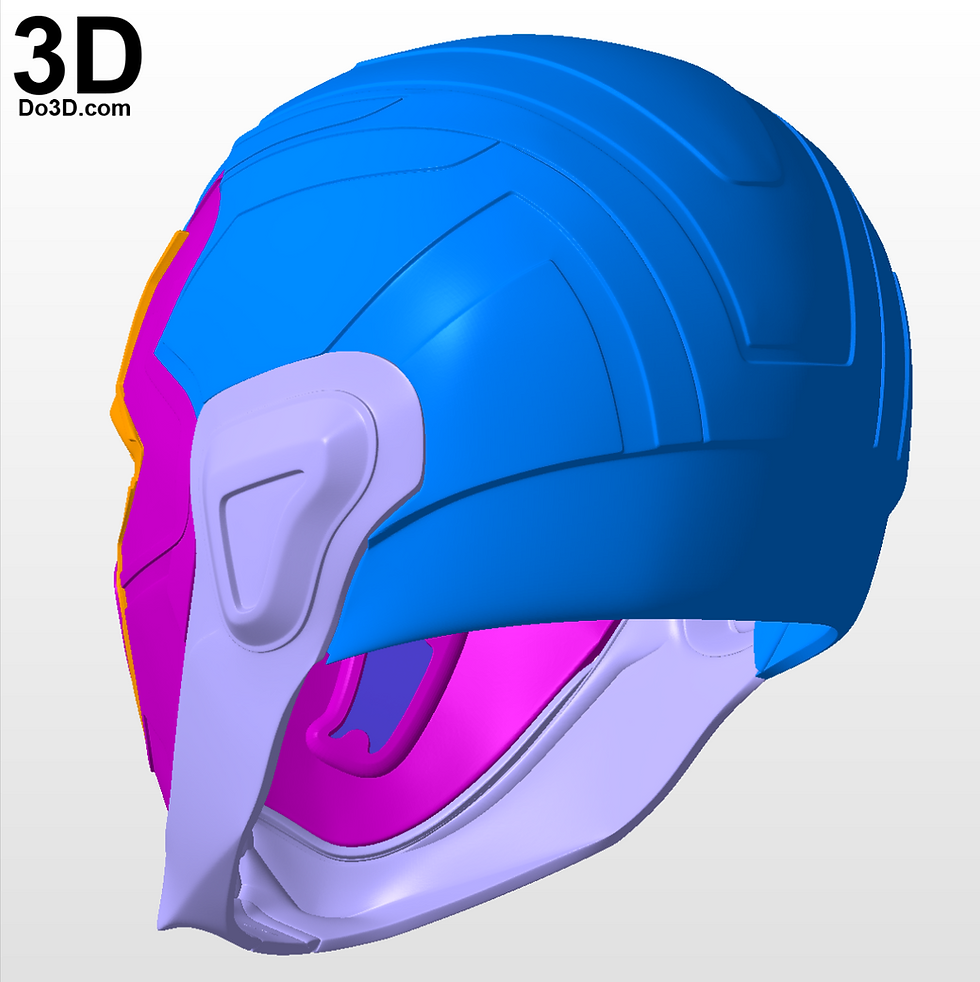 Thumbnail: Beetle Helmet | 3D Printable Model STL File Blue #B991