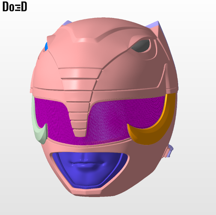 Thumbnail: Black Ranger Classic Helmet Mighty Morphin Power Rangers MMPR 3D Project #2891